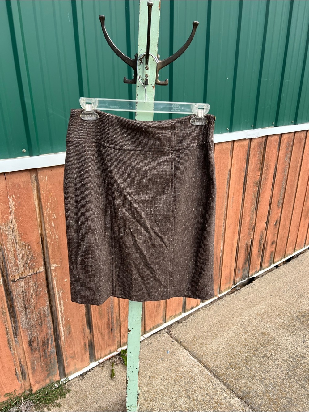 Banana Republic Brown Tweed Pencil Skirt